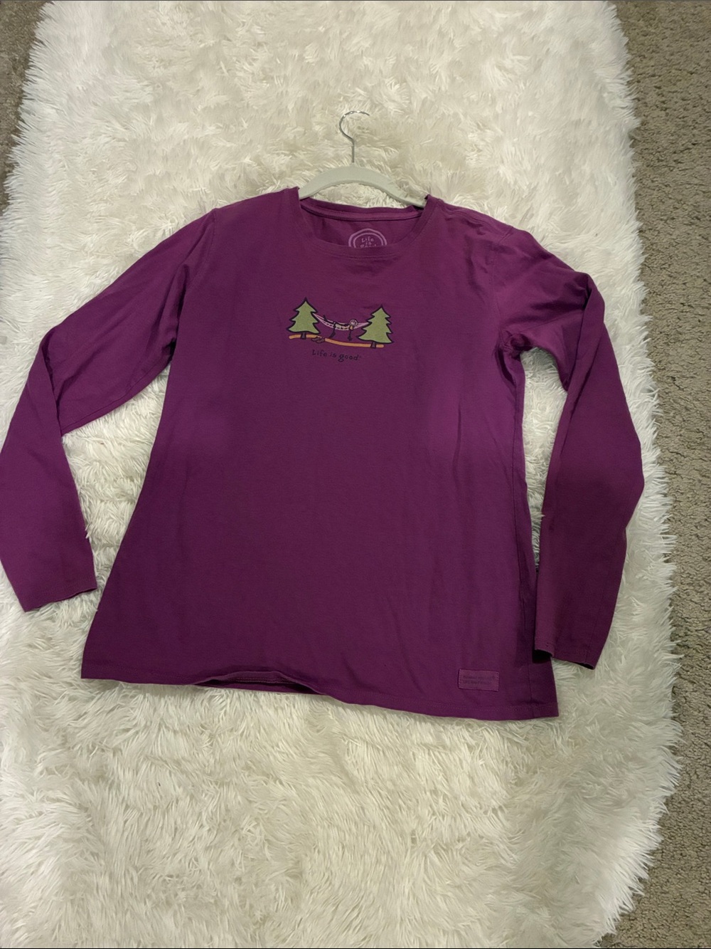 Life Is Good Long-Sleeve Graphic Tee - Magenta - Picture 3 of 6
